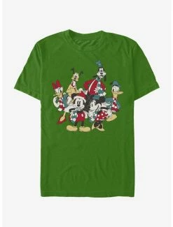 Cartoons Disney Mickey Mouse Holiday Group T-Shirt