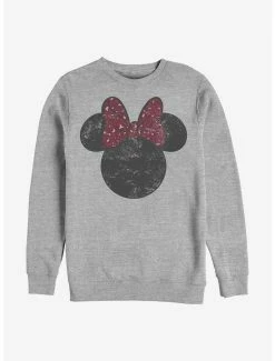 Cartoons Disney Minnie Mouse Leopard Bow Sweatshirt