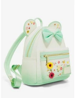 Cartoons Loungefly Disney Minnie Mouse Pressed Flower Bow Mini Backpack - BoxLunch Exclusive -BoxLunch Sales 15471851 av2