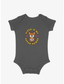 Cute AF Corgi Pizza Is My Super Power Infant Bodysuit