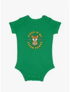 Cute AF Corgi Pizza Is My Super Power Infant Bodysuit