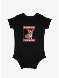 Cute AF Corgi Please Feed The Animals Infant Bodysuit