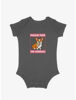 Cute AF Corgi Please Feed The Animals Infant Bodysuit