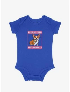 Cute AF Corgi Please Feed The Animals Infant Bodysuit