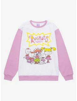 Cartoons Rugrats Group Portrait Color Block Crewneck