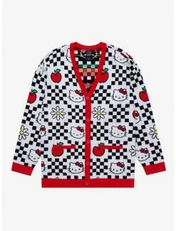 Anime Sanrio Hello Kitty Checkered Cardigan - BoxLunch Exclusive