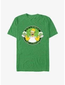 Cartoons The Simpsons Homer Irish Stamp T-Shirt
