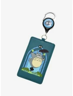 Anime Loungefly Studio Ghibli My Neighbor Totoro Stained Glass Retractable Lanyard - BoxLunch Exclusive
