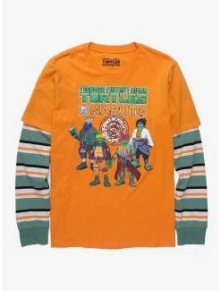 Cartoons Teenage Mutant Ninja Turtles X Naruto Layered Long Sleeve T-Shirt - BoxLunch Exclusive