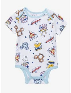 Cartoons Disney Mickey Mouse Food Allover Print Infant One-Piece - BoxLunch Exclusive