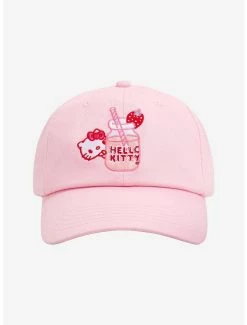 Anime Sanrio Hello Kitty Strawberry Milk Embroidered Cap - BoxLunch Exclusive