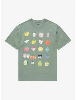 Anime Sanrio Fruits Hello Kitty & Friends Group T-Shirt - BoxLunch Exclusive