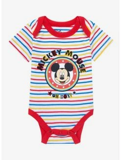 Cartoons Disney Mickey Mouse Oh Boy Striped Infant One-Piece - BoxLunch Exclusive