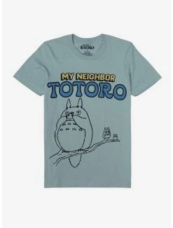 Anime Studio Ghibli My Neighbor Totoro Tonal Outline Portrait T-Shirt - BoxLunch Exclusive