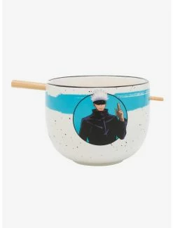 Anime Jujutsu Kaisen Gojo Satoru Ramen Bowl With Chopsticks